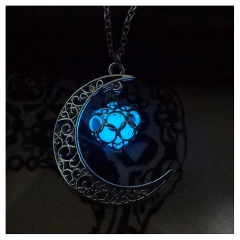 Luminous Glow Pendant Necklace – Silver Plated
